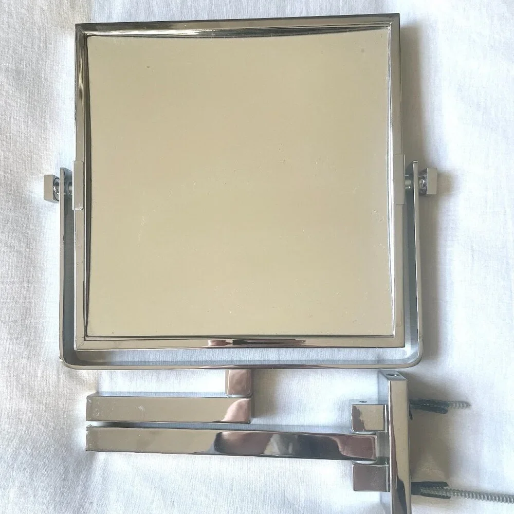 Square Wall Mounted Articulating Mirror - Picture 2 of 4